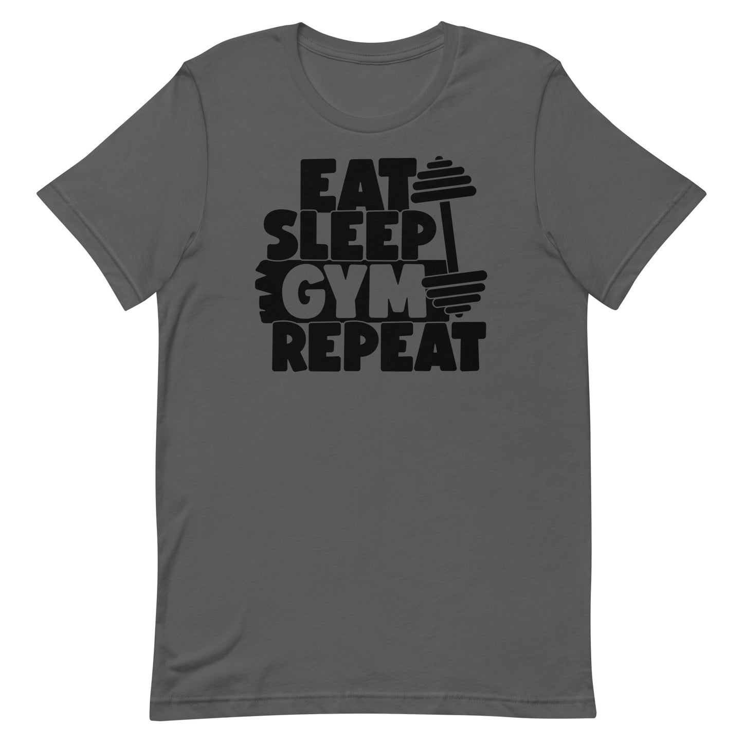 EAT SLEEP GYM REPEAT FUNNY WORKOUT SHIRT