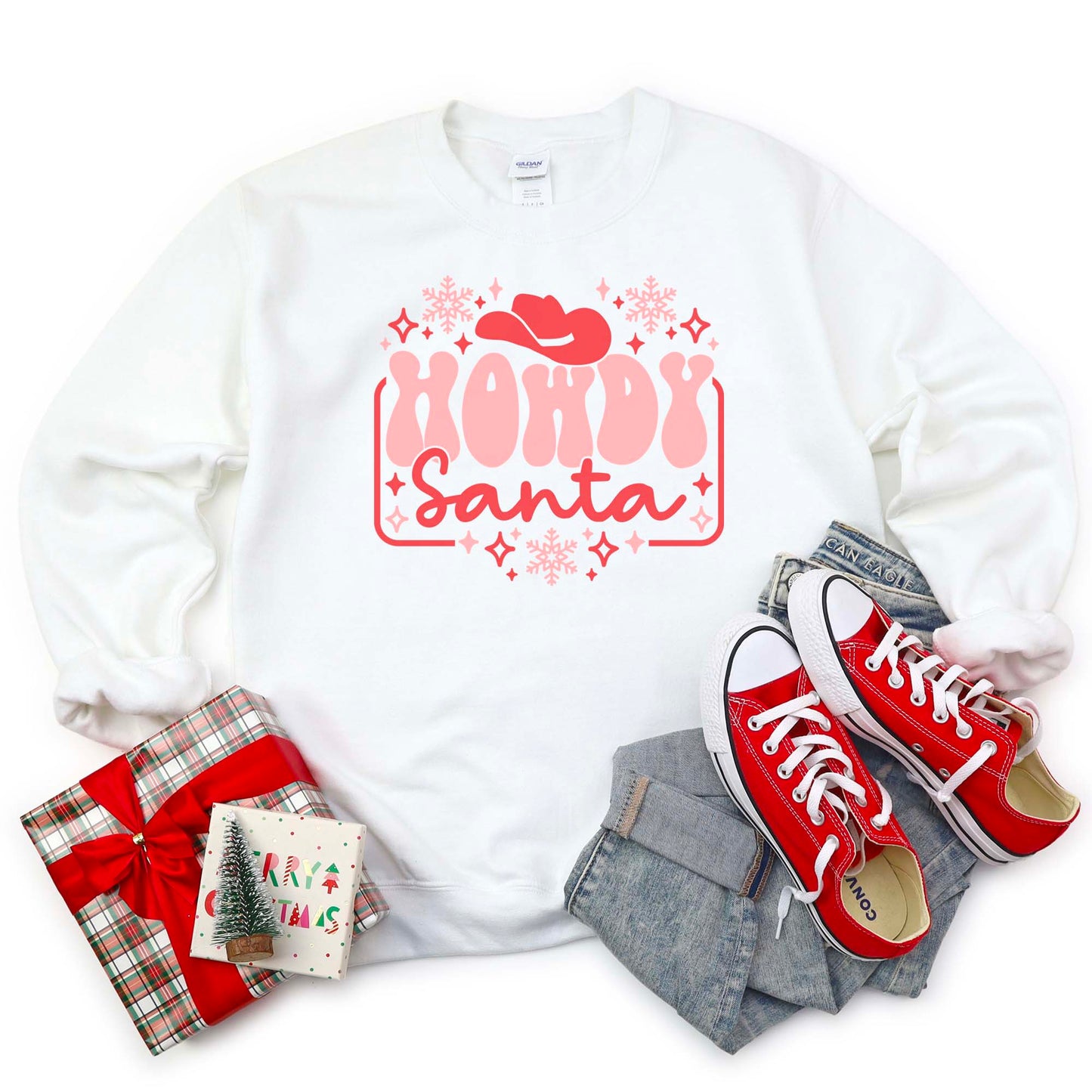 Howdy Santa Holiday Christmas Unisex Sweatshirt