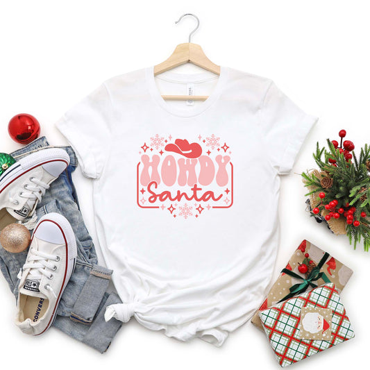 Howdy Santa Holiday Christmas Unisex t-shirt