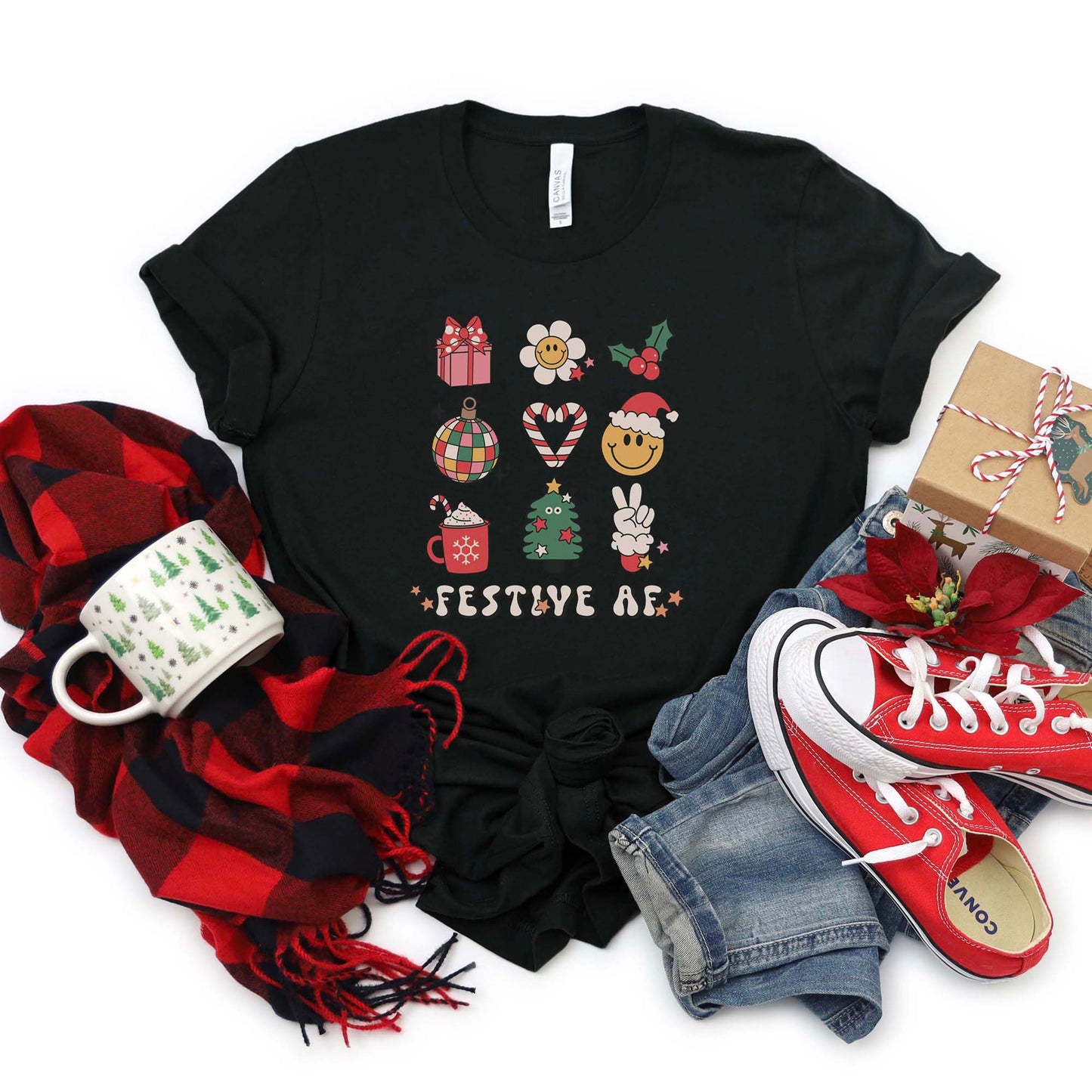 Festive AF Christmas Holiday Unisex Shirt