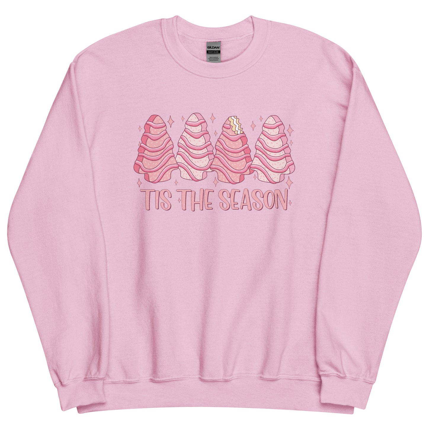 Tis The Season Pink Christmas Tree Cakes Unisex Sweatshirt