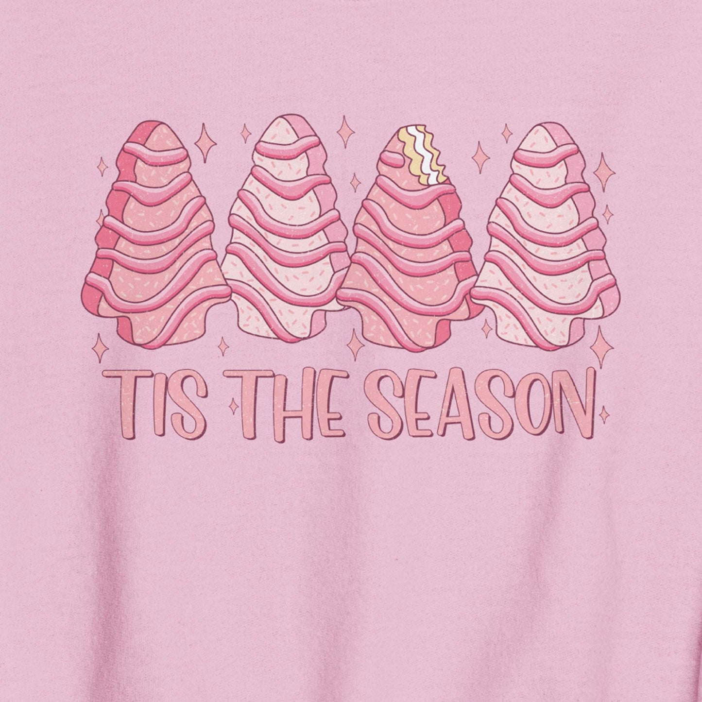 Tis The Season Pink Christmas Tree Cakes Unisex Sweatshirt