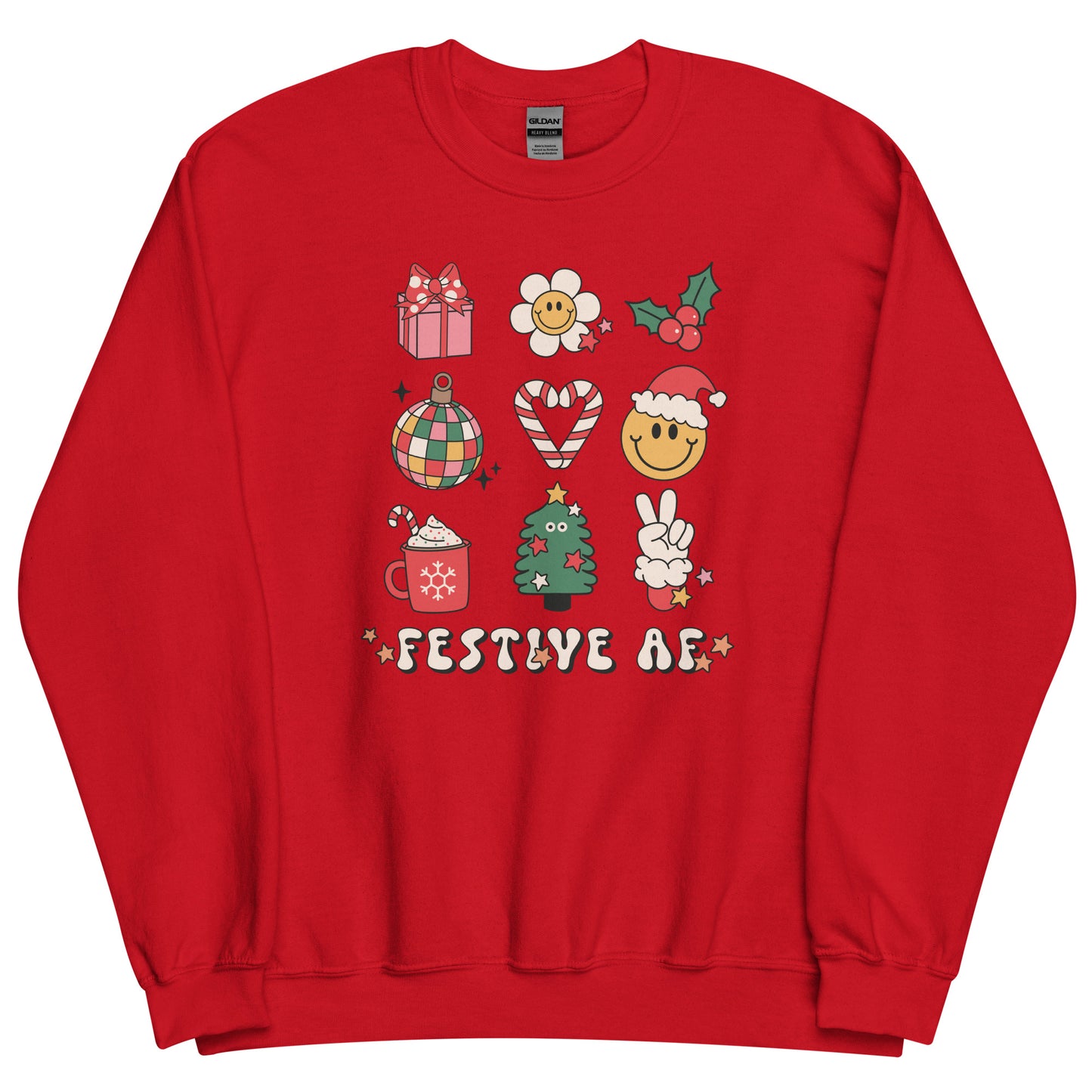 Festive AF Holiday Christmas Unisex Sweatshirt