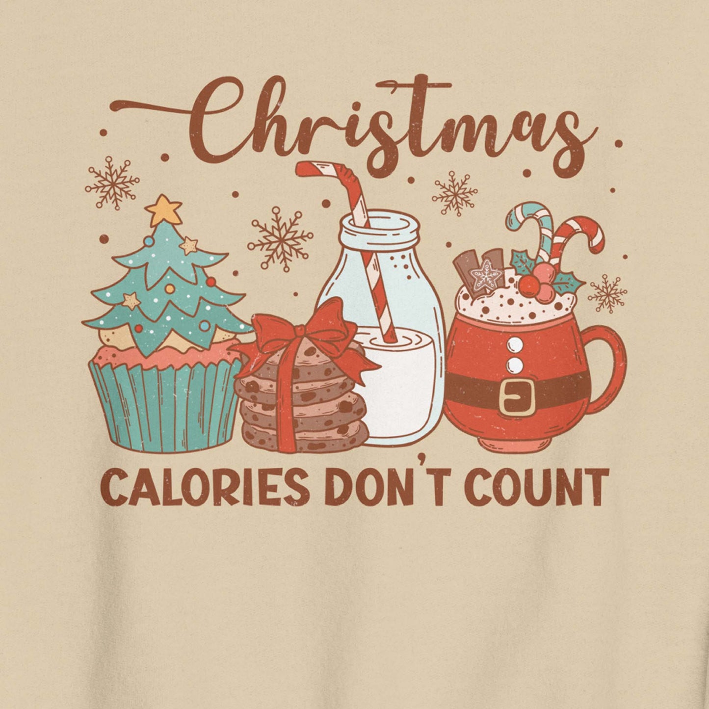 Christmas Calories Don't Count Funny Unisex Sweatshirt