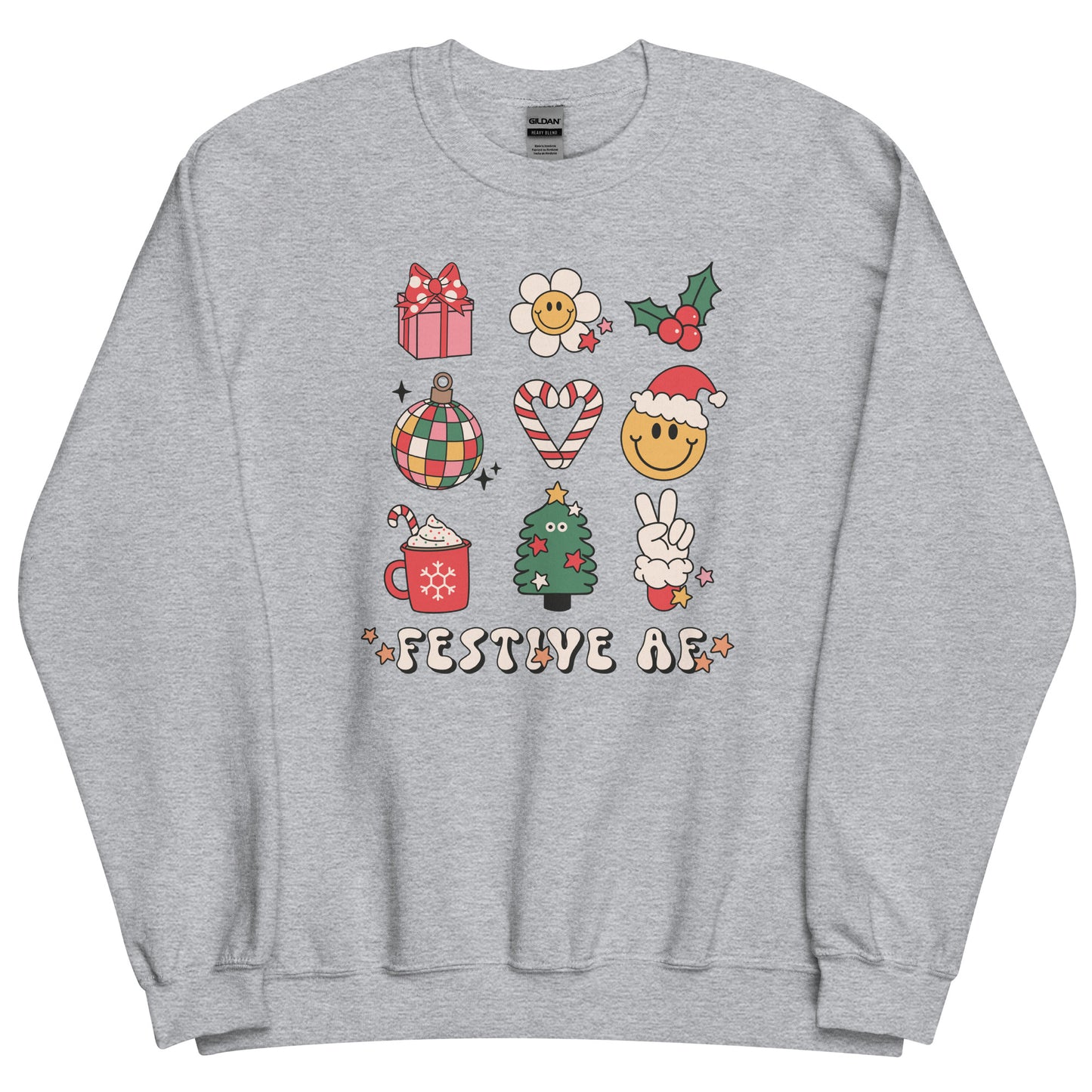 Festive AF Holiday Christmas Unisex Sweatshirt