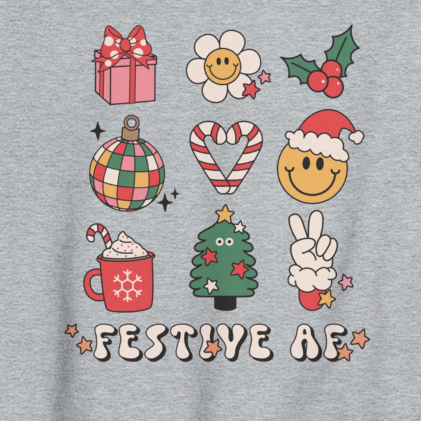 Festive AF Holiday Christmas Unisex Sweatshirt