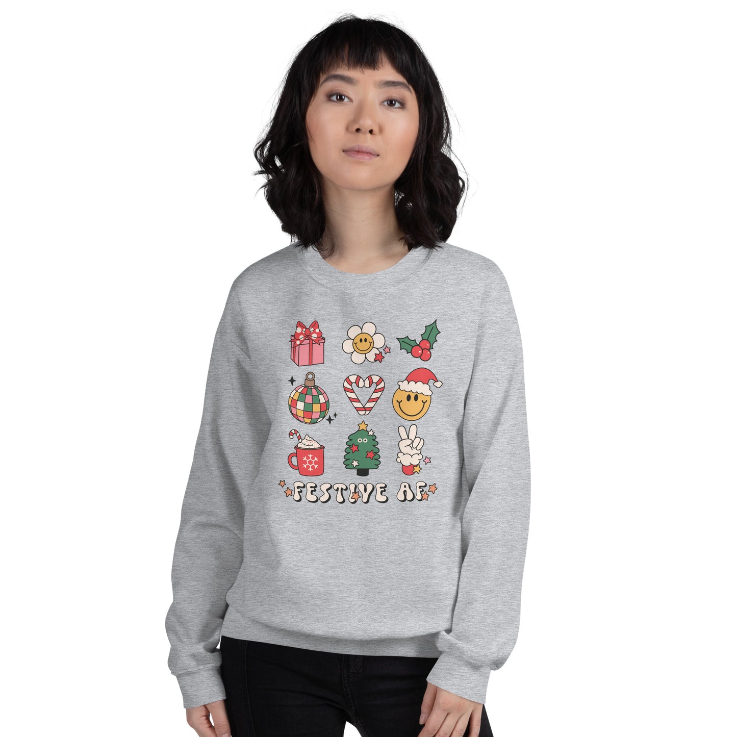 Festive AF Holiday Christmas Unisex Sweatshirt