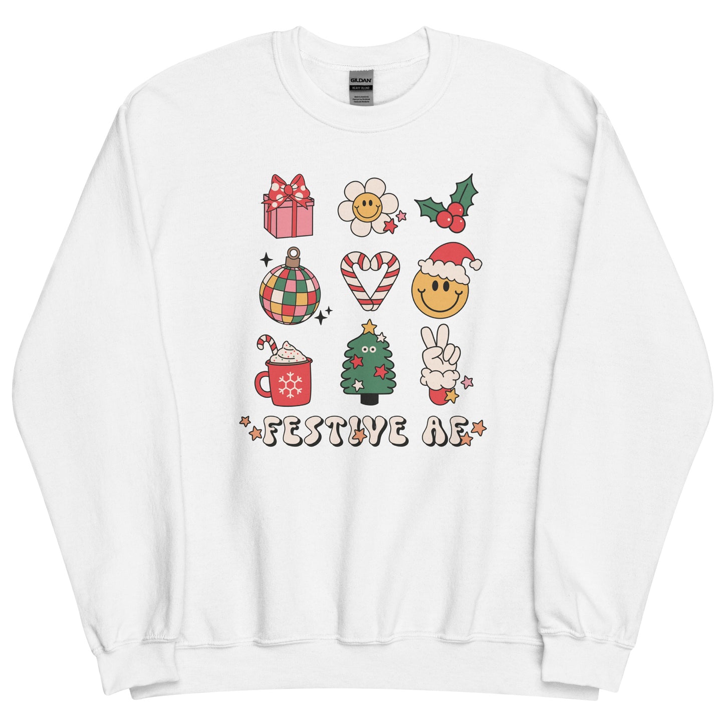 Festive AF Holiday Christmas Unisex Sweatshirt