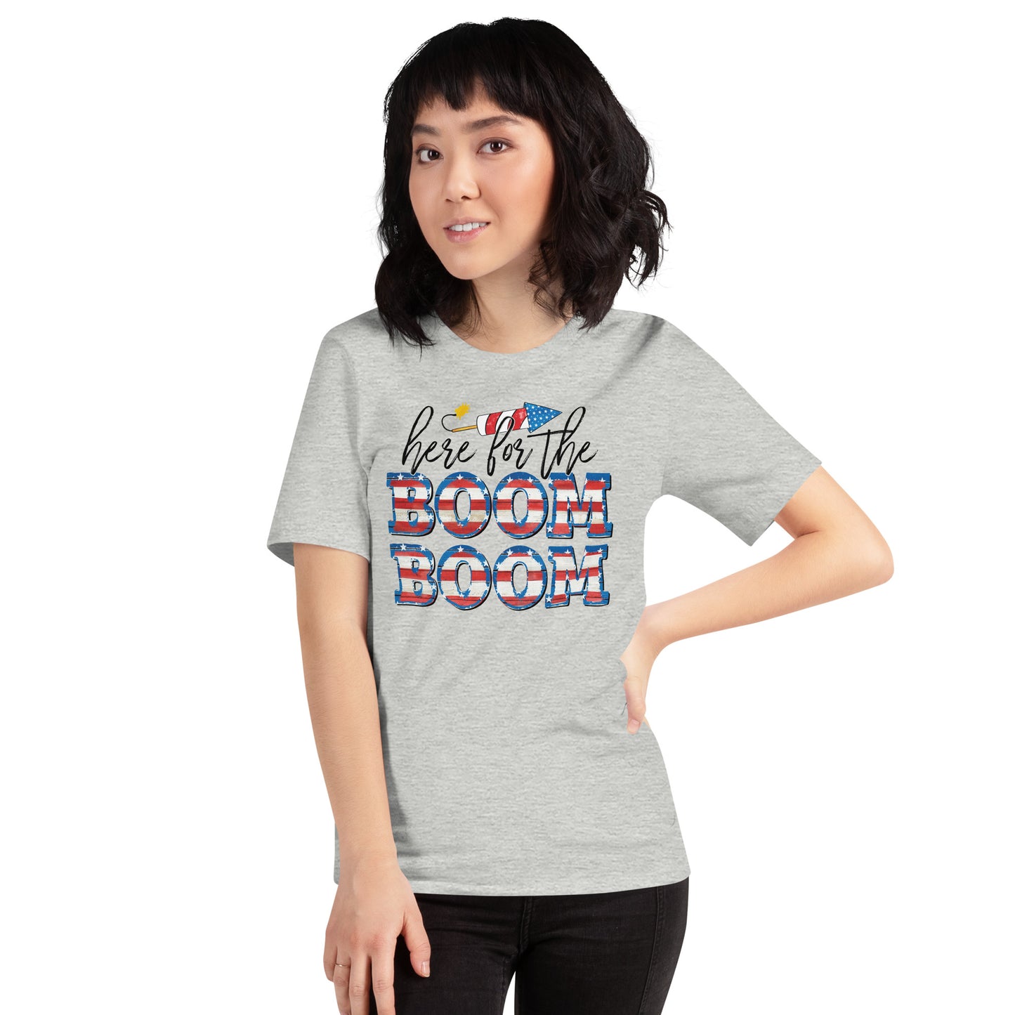 HERE FOR THE BOOM BOOM FUNNY 4TH OF JULY SHIRT