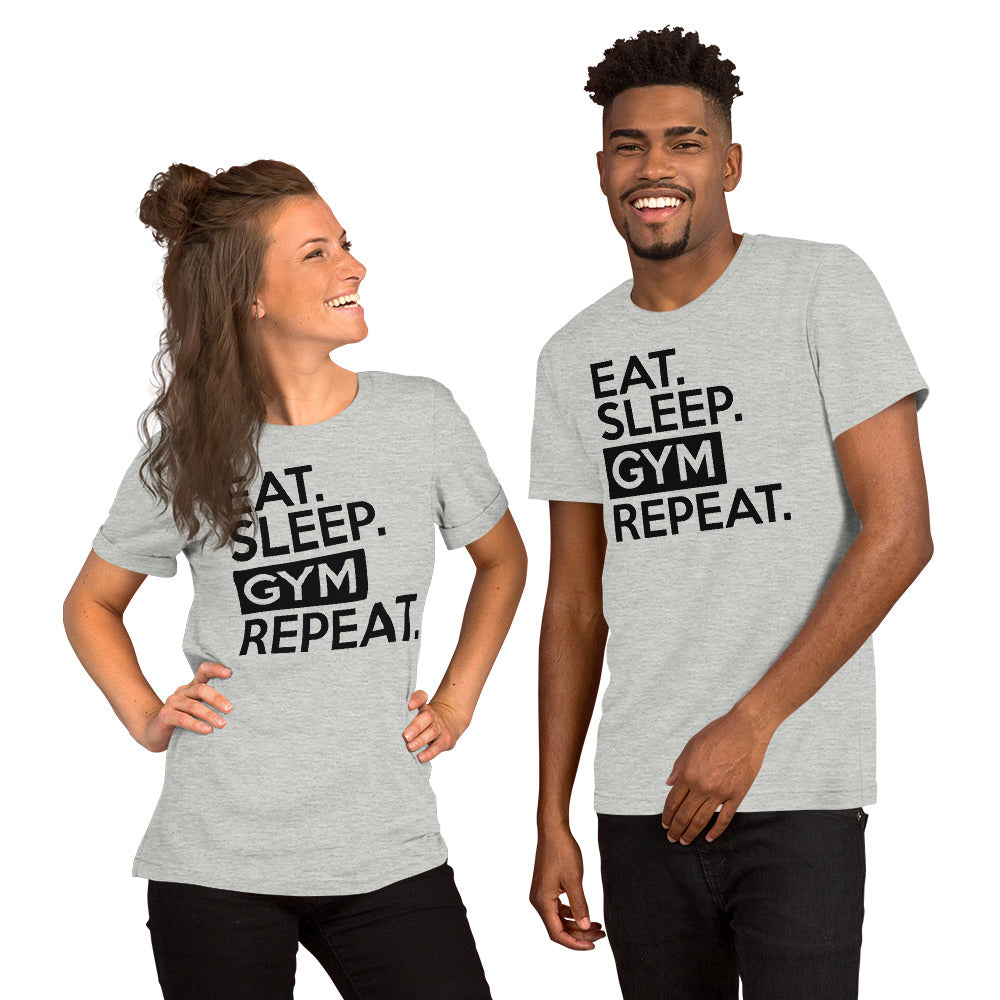 EAT SLEEP GYM REPEAT WORKOUT SHIRT