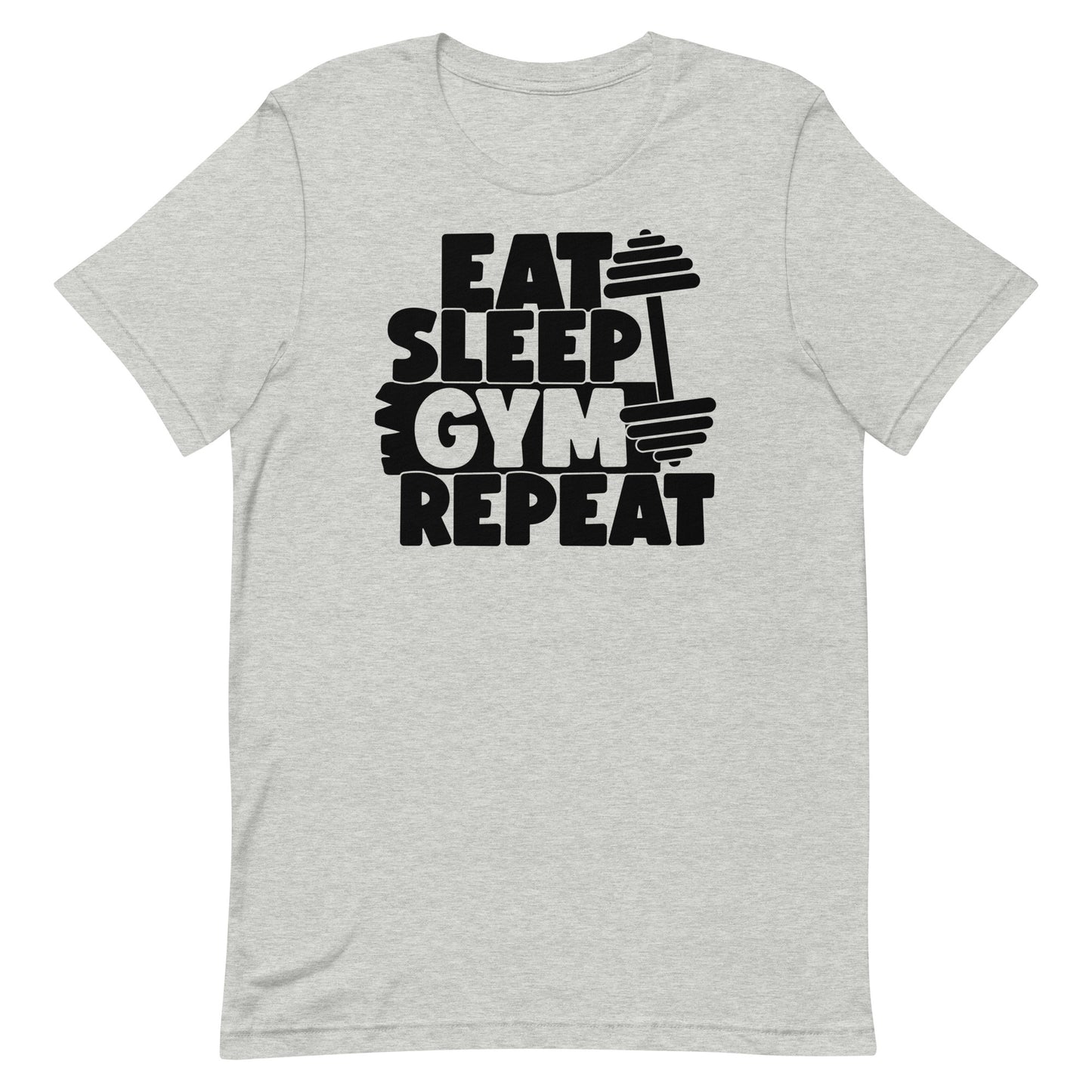 EAT SLEEP GYM REPEAT FUNNY WORKOUT SHIRT