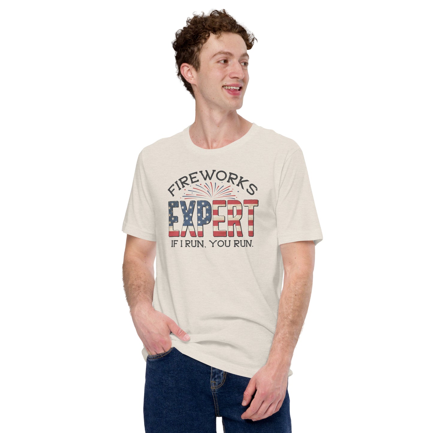 FIREWORKS EXPERT IF I RUN YOU RUN FUNNY 4TH OF JULY SHIRT