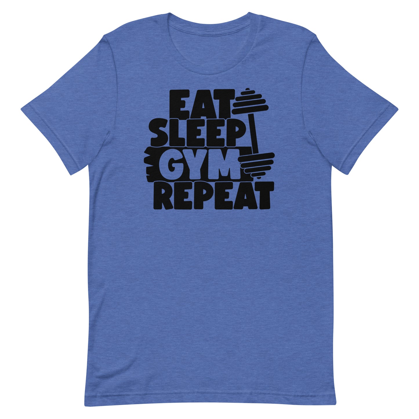 EAT SLEEP GYM REPEAT FUNNY WORKOUT SHIRT