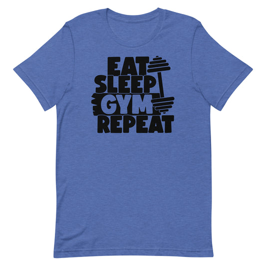 EAT SLEEP GYM REPEAT FUNNY WORKOUT SHIRT