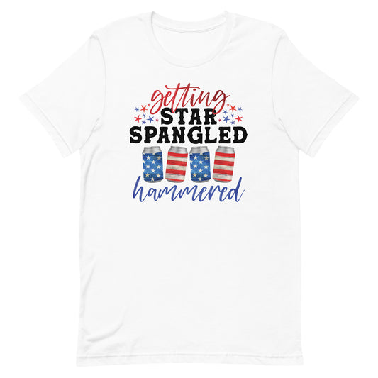 GETTING STAR SPANGLED HAMMERED FUNNY 4TH OF JULY SHIRT