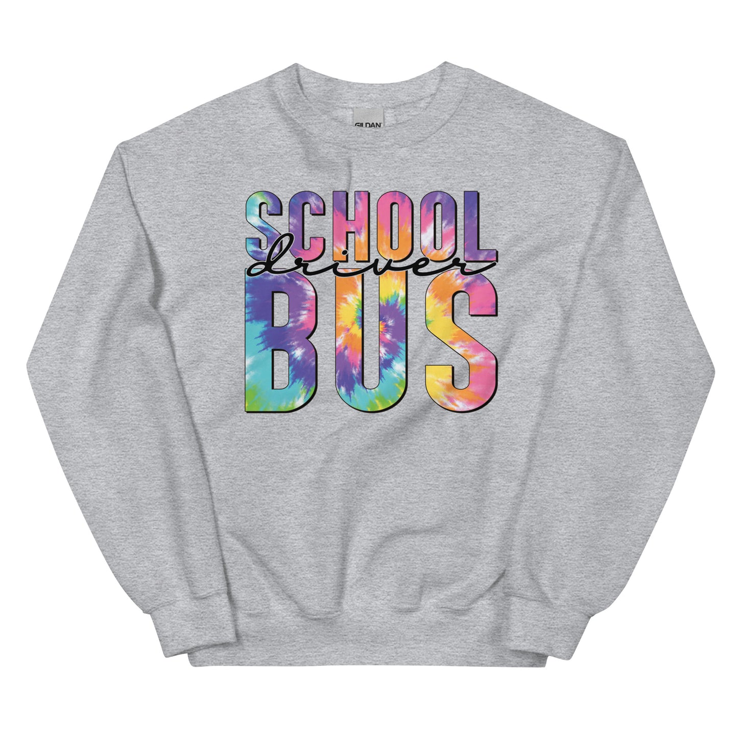 School Bus Driver Tie Dye Sweatshirt