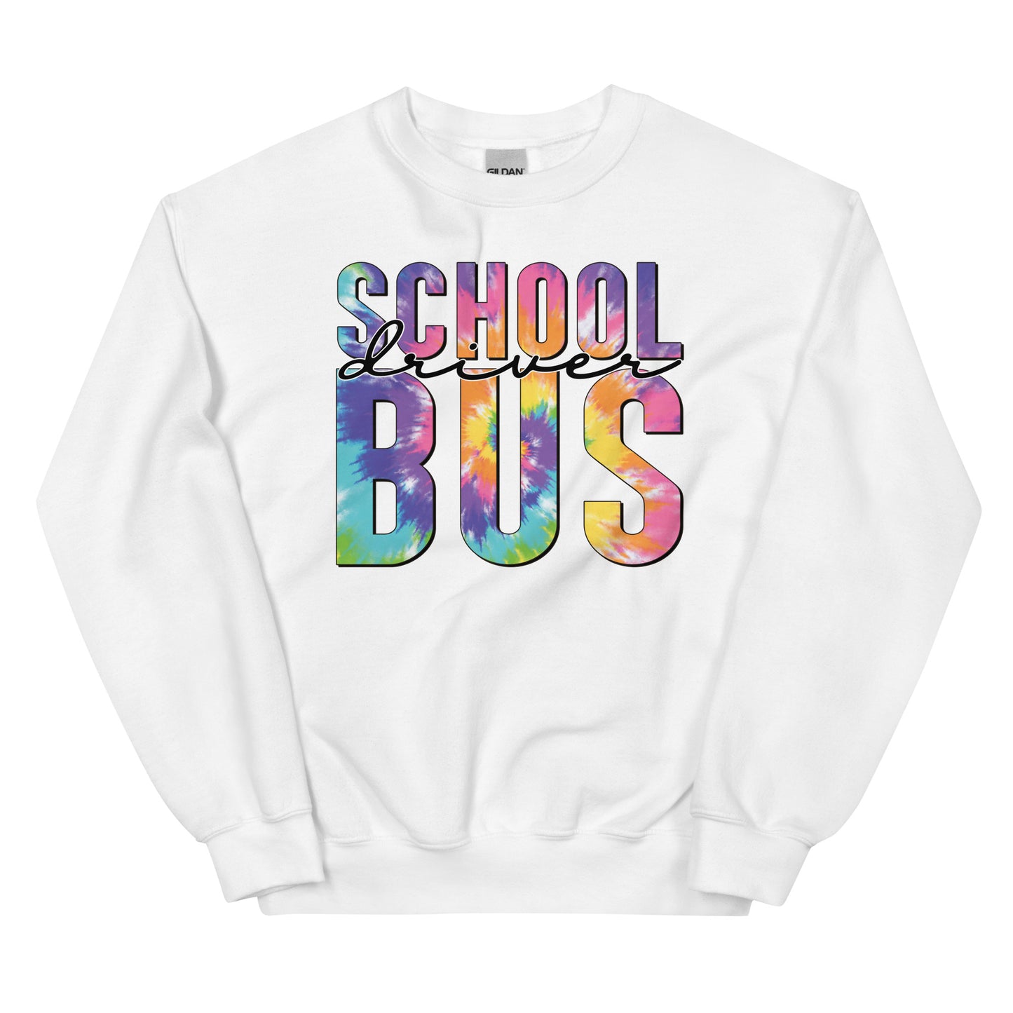 School Bus Driver Tie Dye Sweatshirt