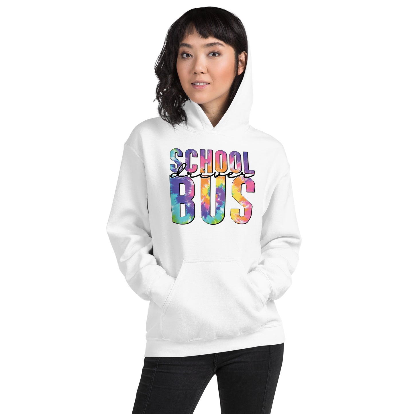 School Bus Driver Tie Dye Unisex Hoodie