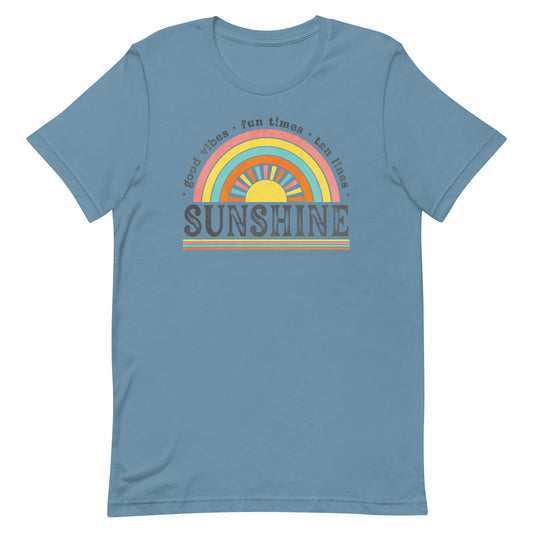 Sunshine Good Vibes Fun Times Tan Lines Summer Unisex T-shirt